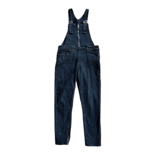 Levi's Black Denim Zip Up Coveralls Overalls Jumpsuit Jeans  Women's Size 32 - Picture 2 of 9